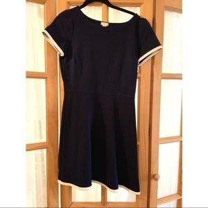 Navy vintage Jcrew preppy fitted mini dress
